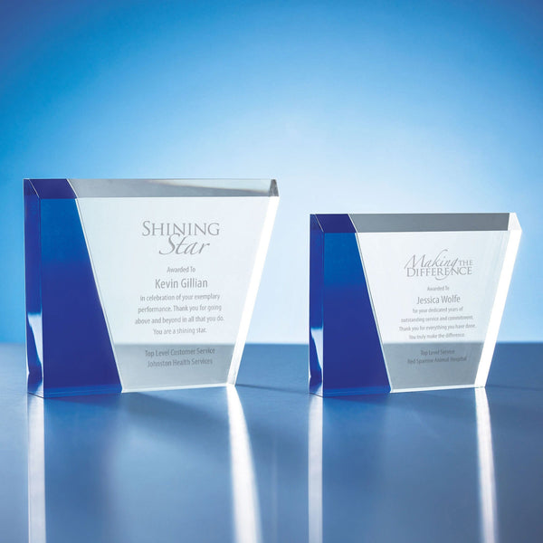 Metallic Angled Acrylic Award - Small