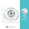 Executive Crystal Skeleton Silver Clock - Beveled Circle