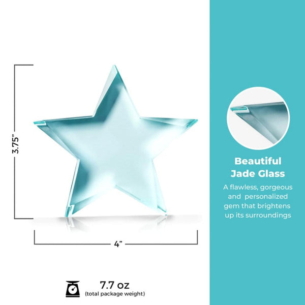 Elegant Jade Paperweight - Star