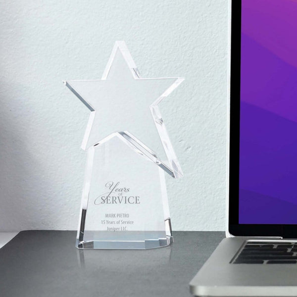 Pillar of Success Crystal Trophy - Shooting Star