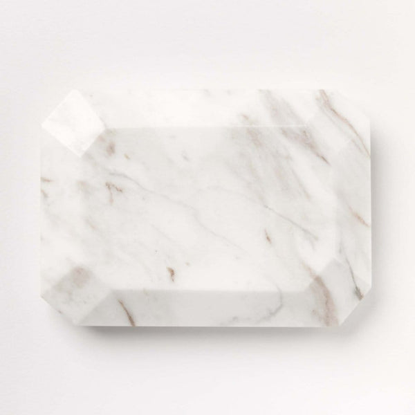 Solid A Rock Rectangular Paperweight- White