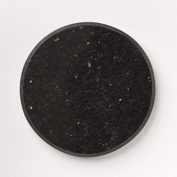 Solid as a Rock Round Paperweight- Black