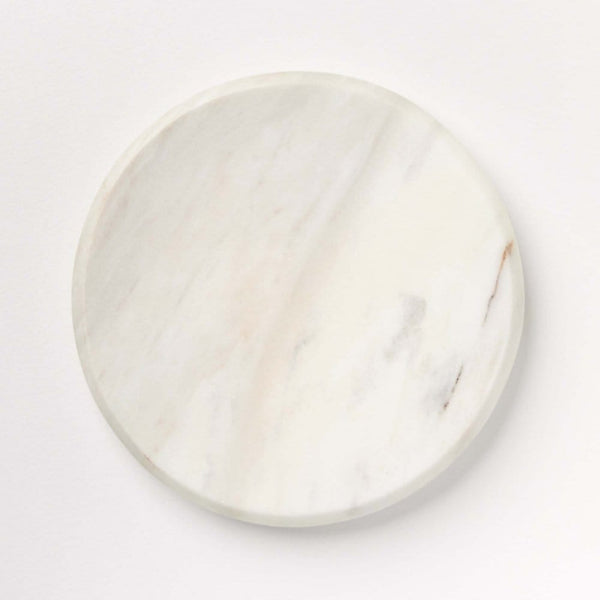 Solid as a Rock Round Paperweight- White