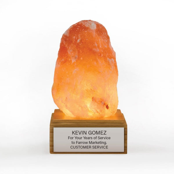 Glowing Honors Salt Lamp Trophy - Natural Rock