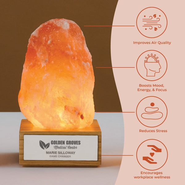 Glowing Honors Salt Lamp Trophy - Natural Rock