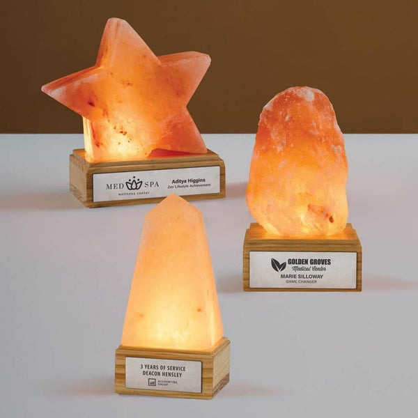 Glowing Honors Salt Lamp Trophy - Natural Rock