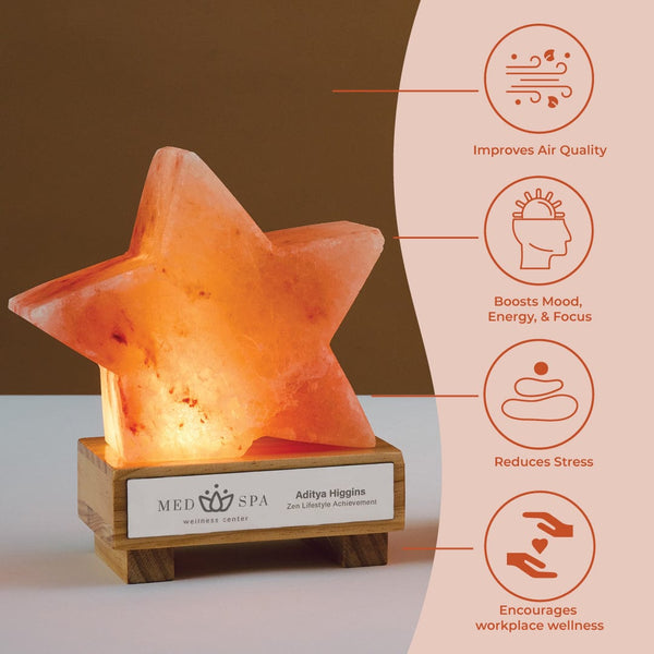 Glowing Honors Salt Lamp Trophy - Star