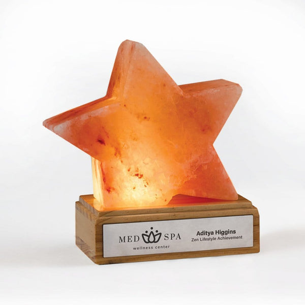 Glowing Honors Salt Lamp Trophy - Star