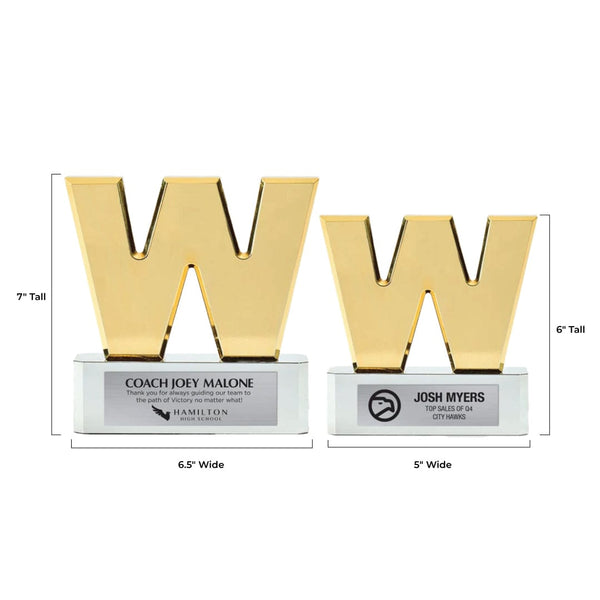 Get the "W" Trophy - Large