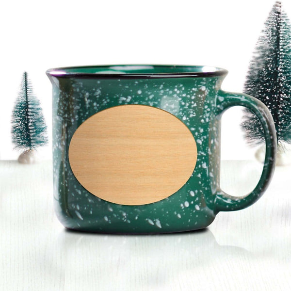 Custom: Speckled Wood Plated Campfire Mug - GREEN