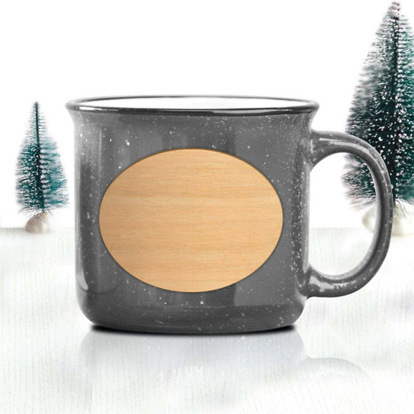 Custom: Speckled Wood Plated Campfire Mug - GRAY