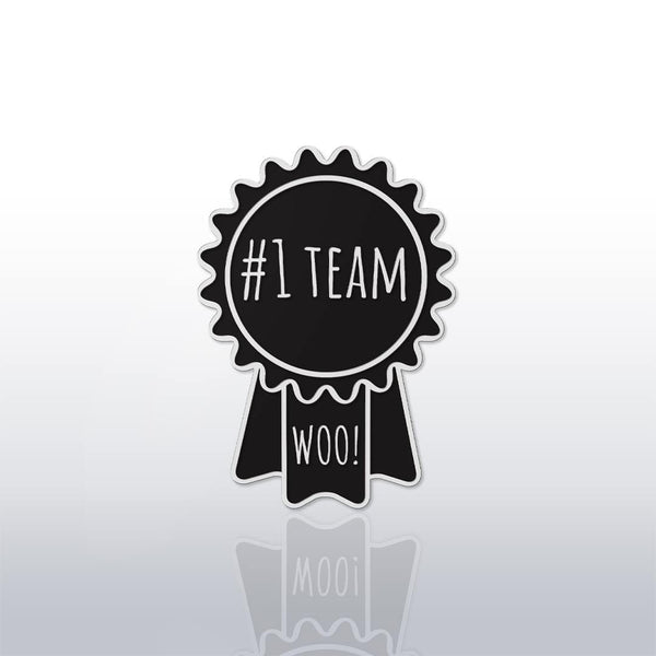 Award Ribbon Lapel Pin - Number 1 Team