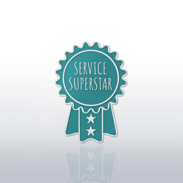 Award Ribbon Lapel Pin - Service Superstar