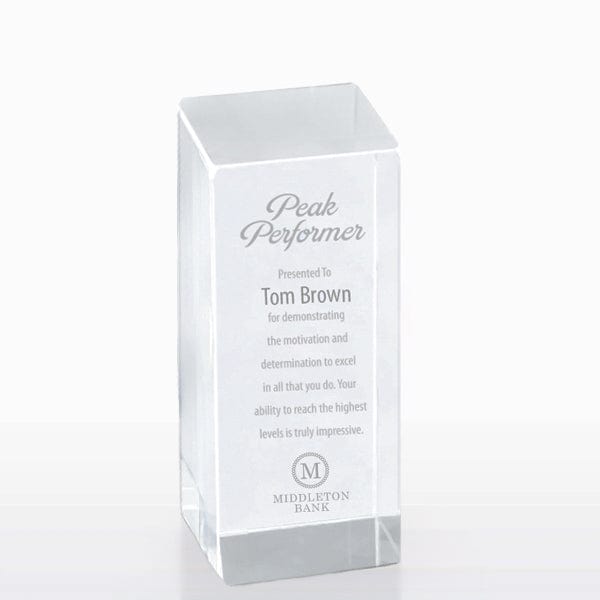 Blocks of Success Mini Crystal Trophy