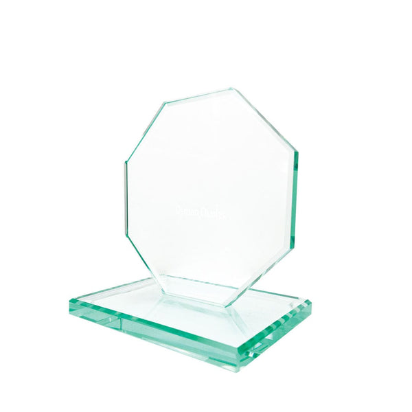 Mini Jade Glass Octagon Trophy