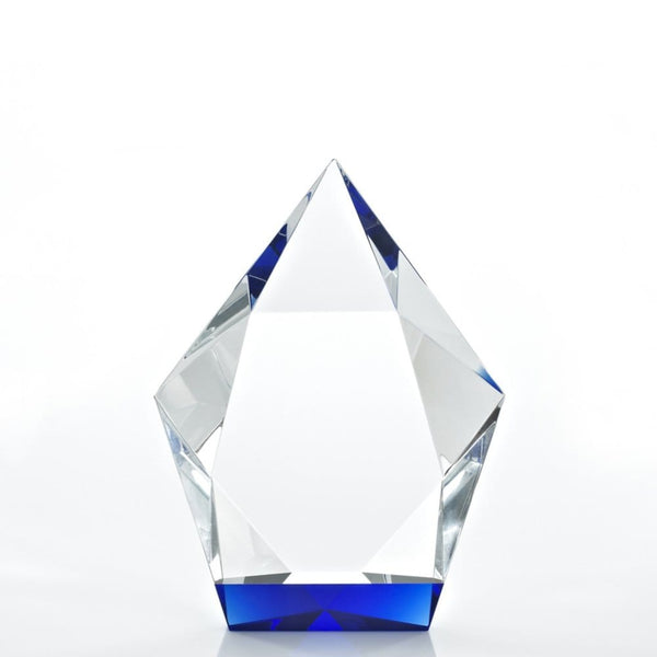 Royal Blue Crystal Accent Trophy - Diamond