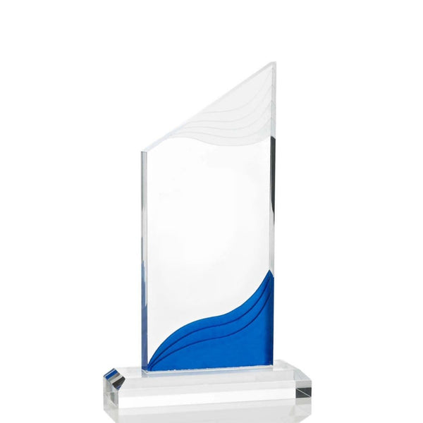 Frosted Blue Shimmer Acrylic Awards - Tower