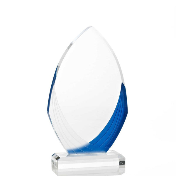 Frosted Blue Shimmer Acrylic Awards - Flame