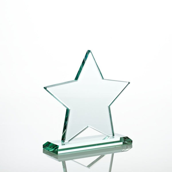 Premium Jade Glass Trophy - Star