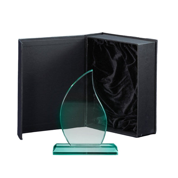 Premium Jade Glass Trophy - Flame Small