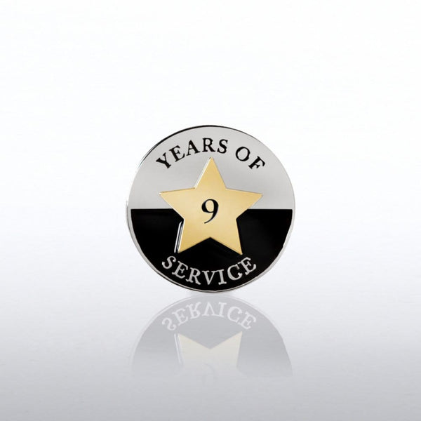 Anniversary Lapel Pin - Years of Service Circle Star - 09