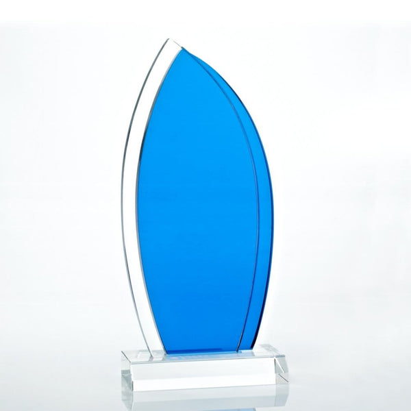 Royal Blue Accented Double Pane Trophy - Sail