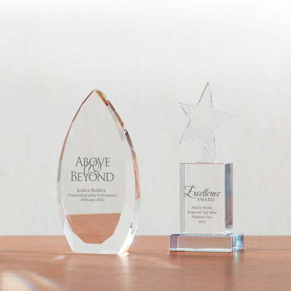 Executive Beveled Crystal Trophy - Tear Drop