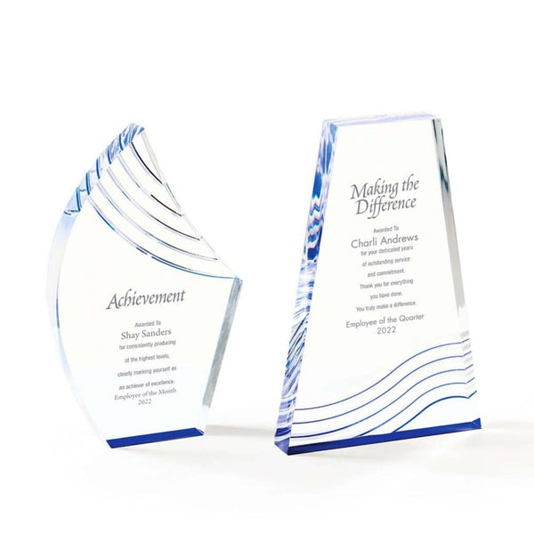 Blue Reflection Acrylic Award - Peak