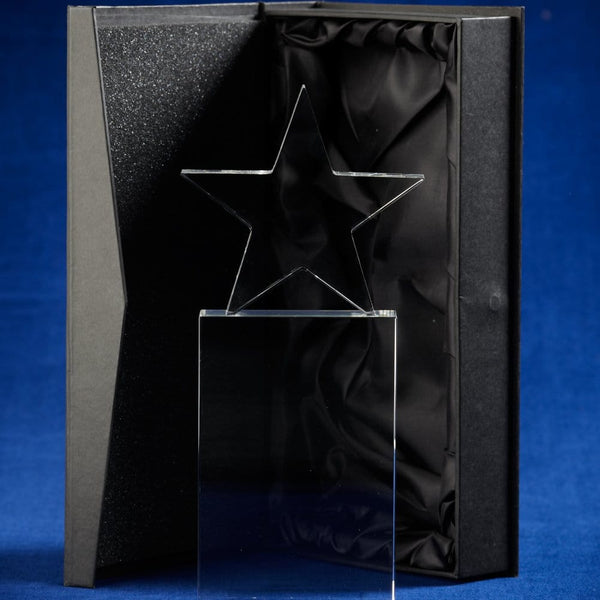 Crystal Trophy - Star - Large