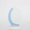 Crystal Light Blue Accent Trophy - Curved Edge