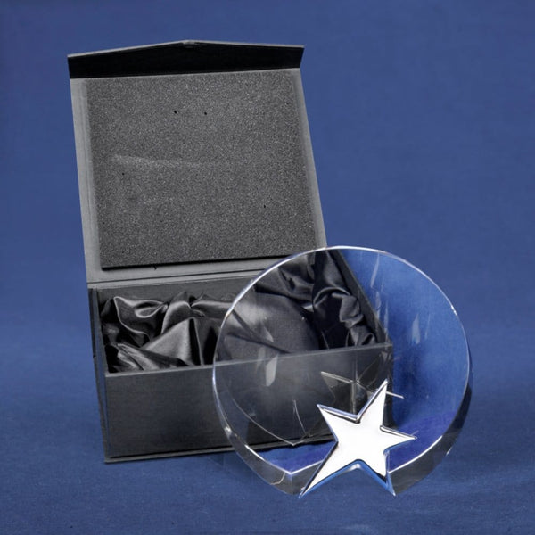 Silver Star Accent Trophy - Round