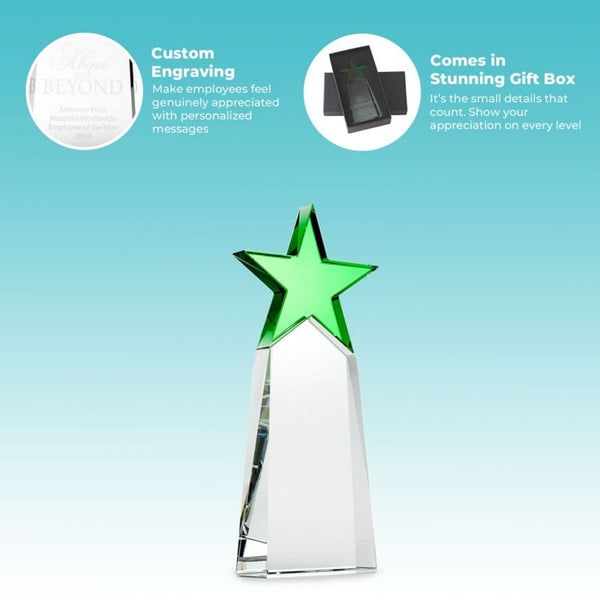 Crystal Star Pinnacle Trophy - Emerald