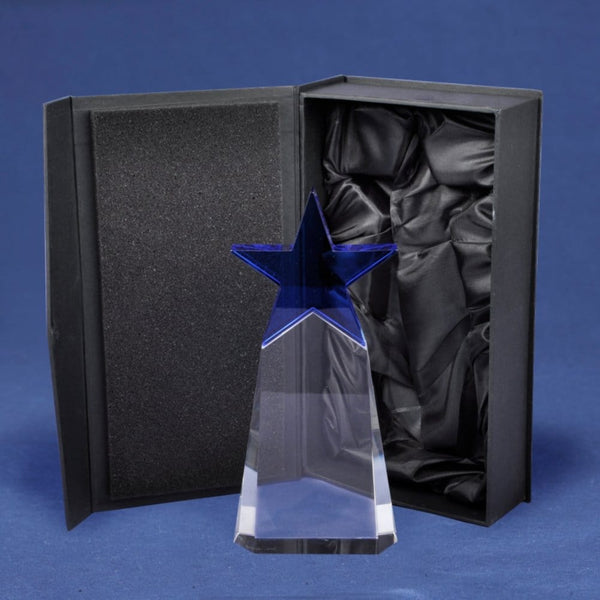 Crystal Star Pinnacle Trophy - Cobalt