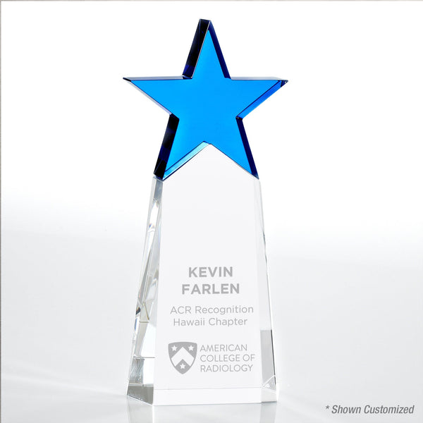 Crystal Star Pinnacle Trophy - Cobalt