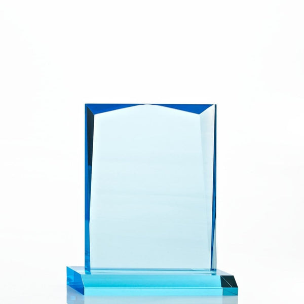 Sky Blue Acrylic Trophy - Beveled Rectangle