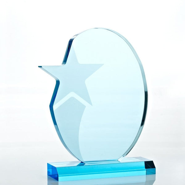 Sky Blue Acrylic Trophy - Shooting Star