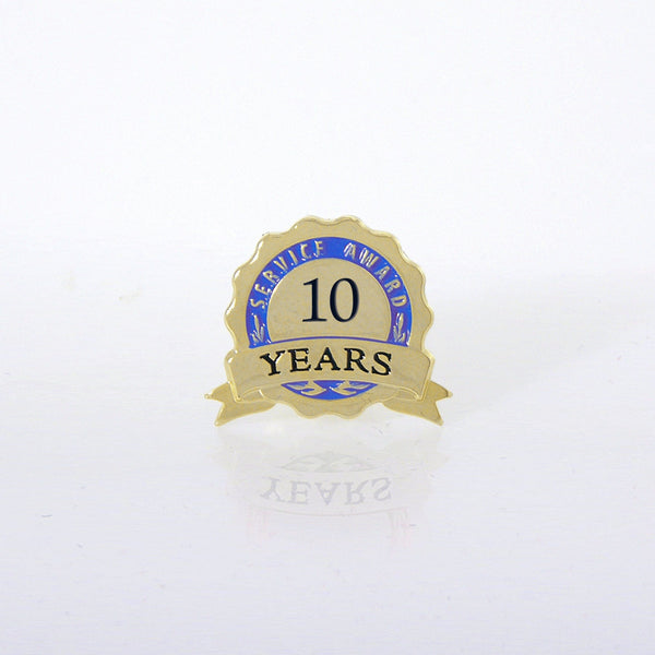 Anniversary Lapel Pin - Service Award Blue Ribbon Blue