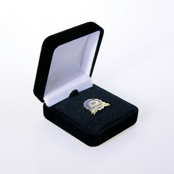 Anniversary Lapel Pin - Service Award Blue Ribbon Blue