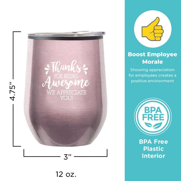 Cheers! Wine Tumbler - Thanks for Being Awesome