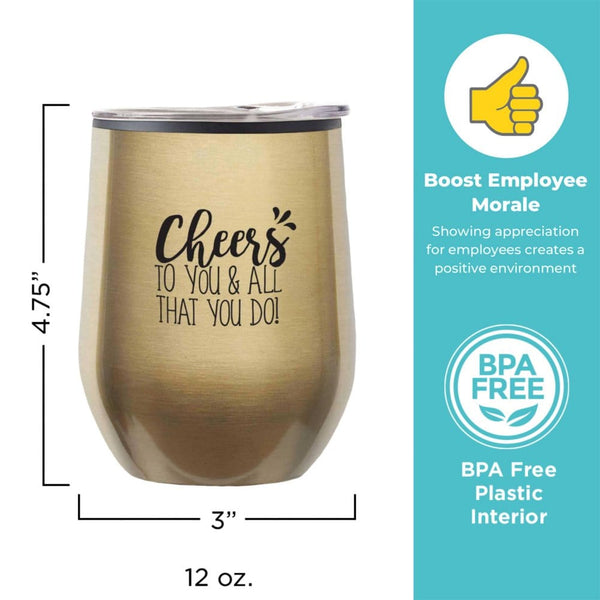 Cheers! Wine Tumbler - Cheers to you - 10pk