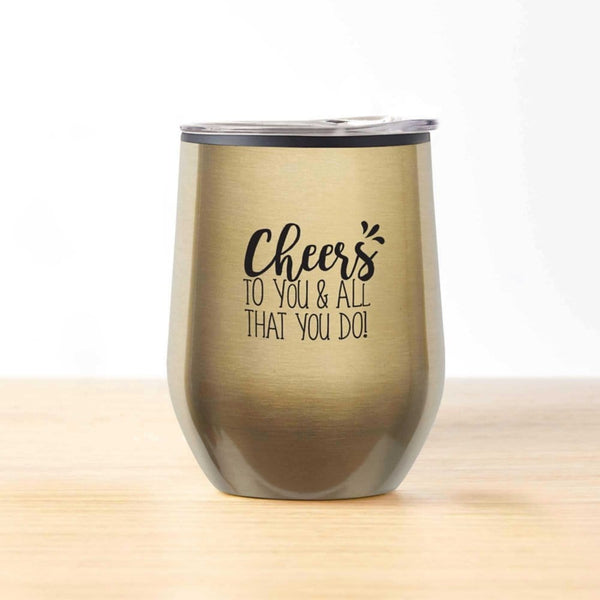 Cheers! Wine Tumbler - Cheers to you - 10pk