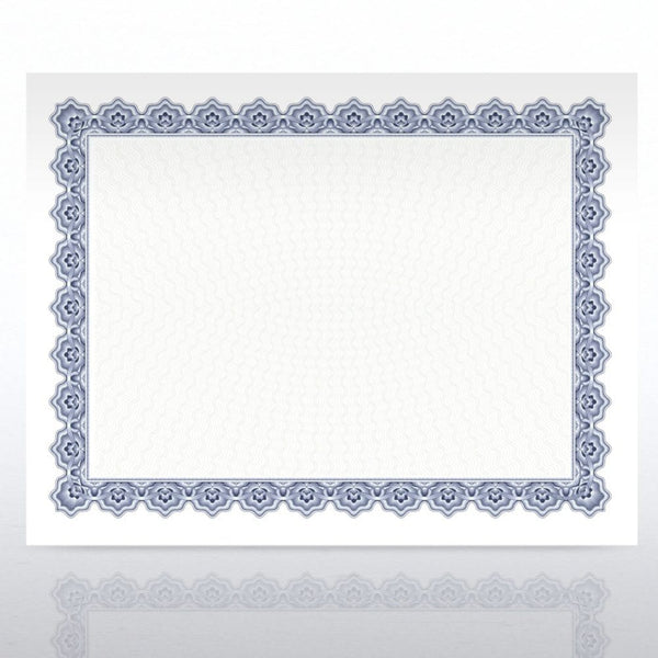 Certificate Paper Bundle - Royal Blue Scallop