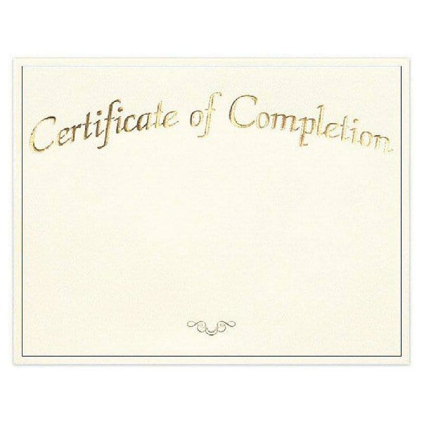 Certificate Paper Bundle - Completion