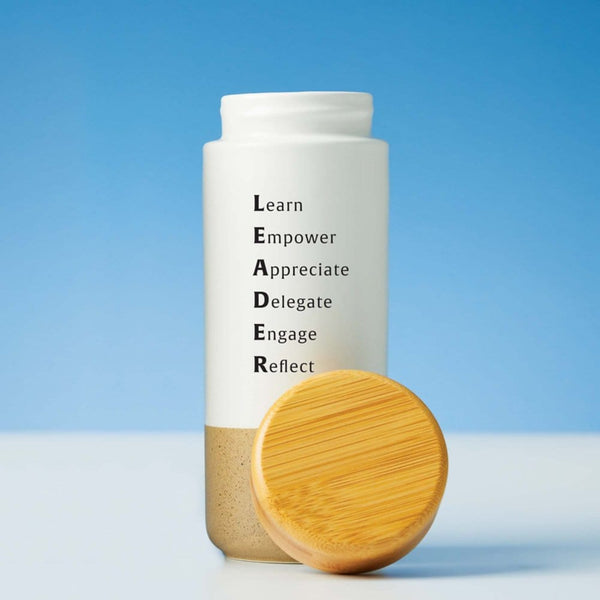 Minimalist Ceramic & Bamboo Tumbler - Leader