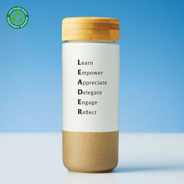 Minimalist Ceramic & Bamboo Tumbler - Leader