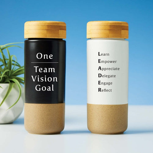 Minimalist Ceramic & Bamboo Tumbler - Leader – Baudville