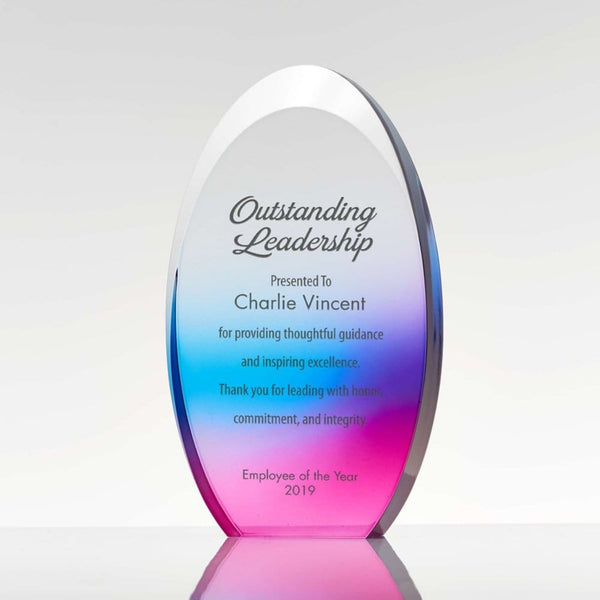 Colorful Gradient Trophy Oval