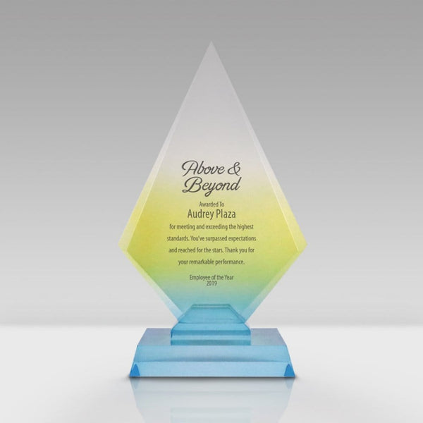 Colorful Gradient Trophy - Medium Diamond