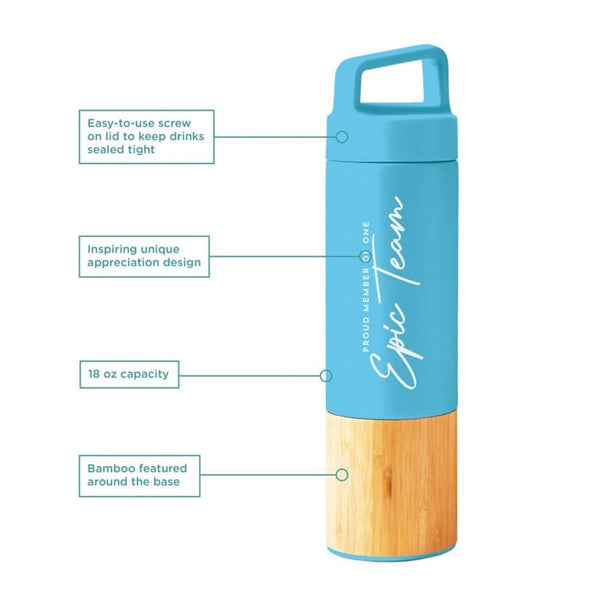 Bamboo Impact Water Bottle - Epic Team