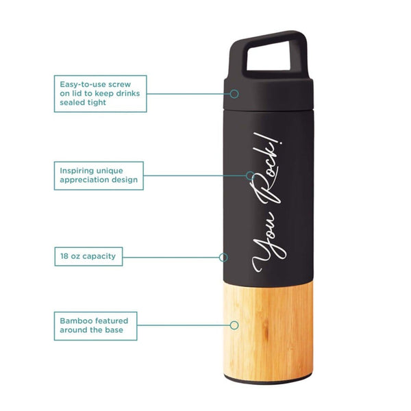 Bamboo Impact Water Bottle - You Rock